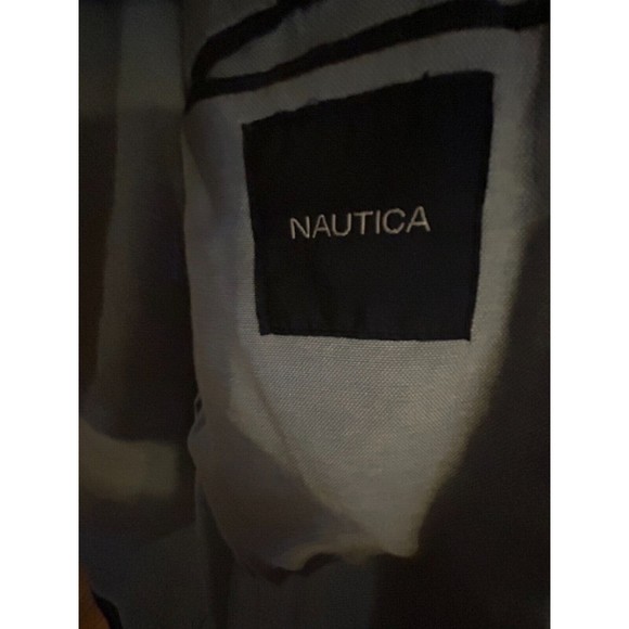 Nautica Blazer Boys Size 18R Youth Jacket Linen Blend Navy Single Breasted EUC - Picture 6 of 9